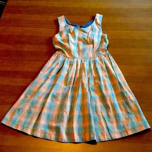 Modcloth retro rainbow plaid tartan cotton summer day dress 🌈